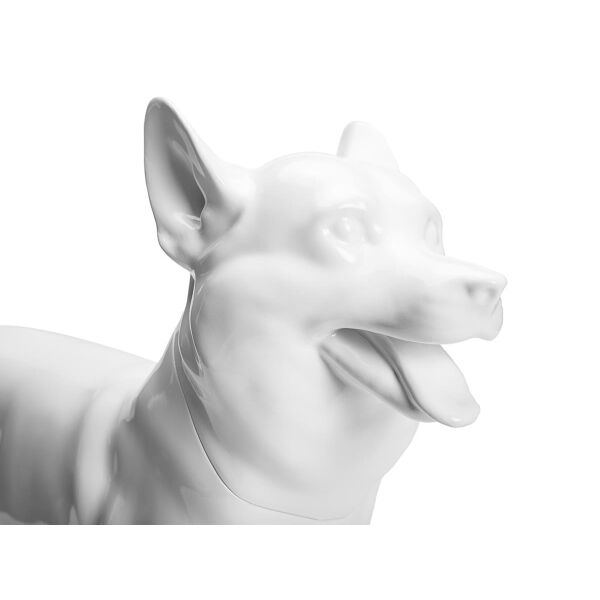 Dog-mannequin KJW, standing matt-white