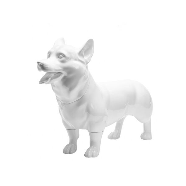 Dog-mannequin KJW, standing matt-white