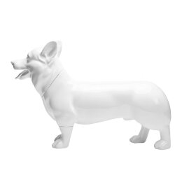 Deko-Hund KJW, stehend matt-weiß