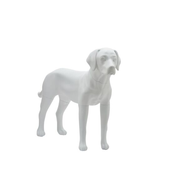 Deko-Hund Labrador Retriever, LBLD W, stehend matt-weiß
