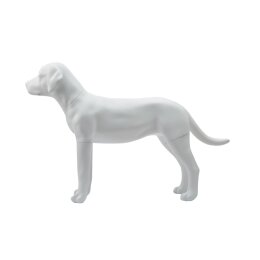 Deko-Hund Labrador Retriever, LBLD W, stehend matt-weiß