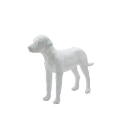 Deko-Hund Labrador Retriever, LBLD W, stehend matt-weiß
