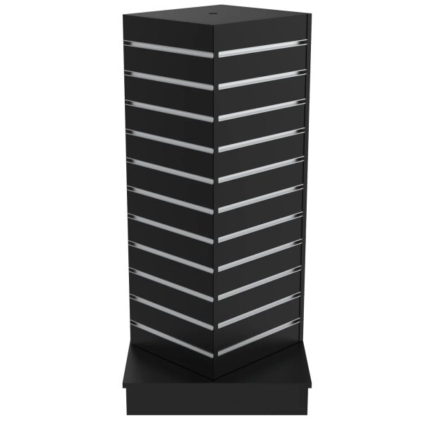 GONDOLA drehbare Lamellen-Säule 60x60x130 schwarz