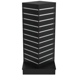 GONDOLA drehbare Lamellen-Säule 60x60x130 schwarz