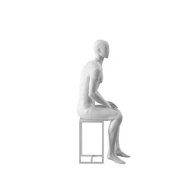 SINCERE Herrenfigur SINMM104 mattweiss, sitzend