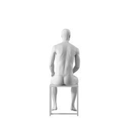 SINCERE Herrenfigur SINMM104 mattweiss, sitzend