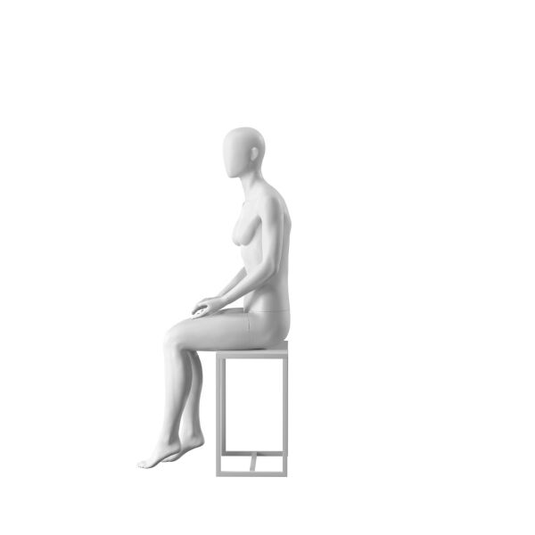 SINCERE Damenfigur SINFM004 mattweiss, sitzend