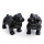 Dog mannequin Taz-2, standing matt-black