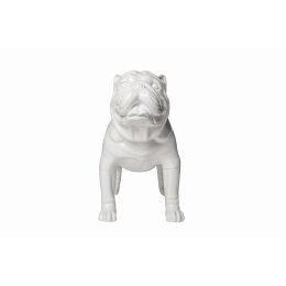 Deko-Hund Englische Bulldogge G10, stehend matt-weiß