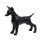 Deko-Hund Bolt B, stehend matt-schwarz