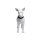 Dog mannequin Bolt D, standing matt-white with black spots