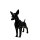 Dog mannequins Jos B, standing matt-black