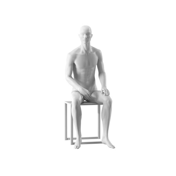 OUTREACH male figure OUTFM304 matt white, sitting