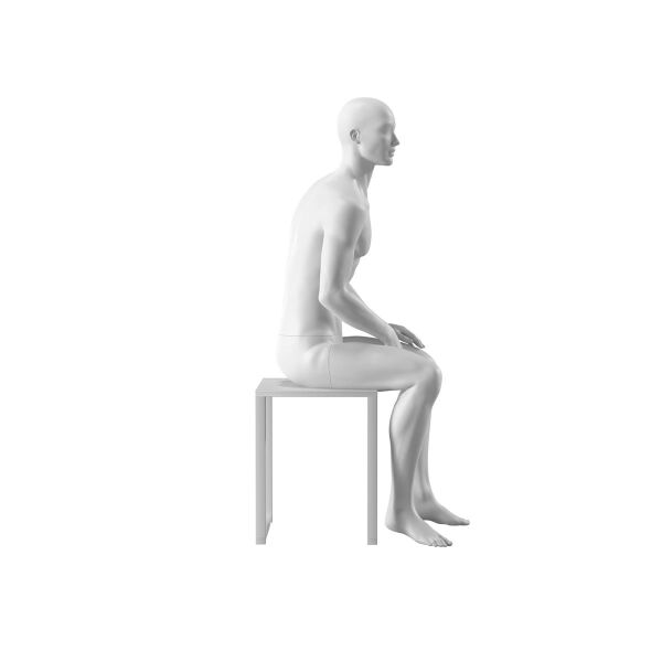 OUTREACH male figure OUTFM304 matt white, sitting