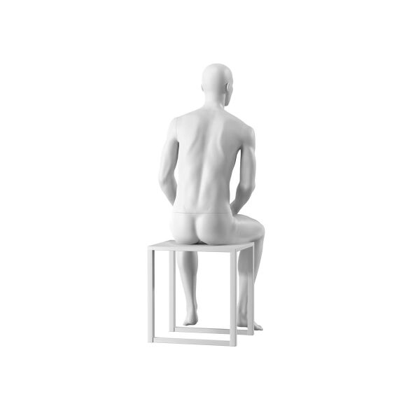 OUTREACH male figure OUTFM304 matt white, sitting