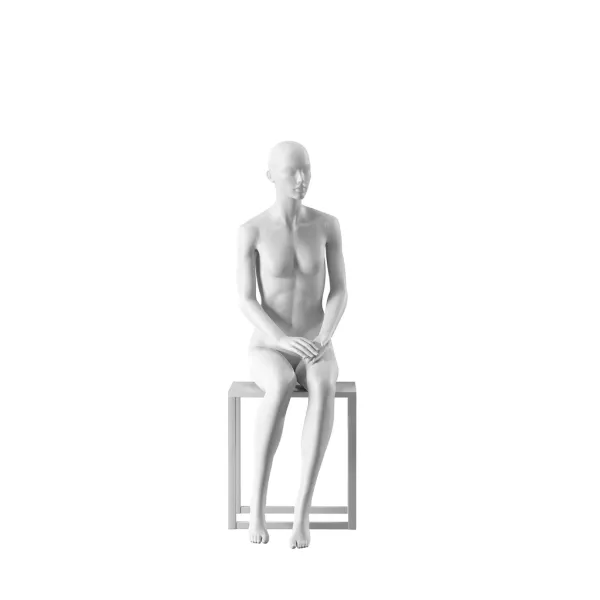 OUTREACH female figure OUTF004 matt white, sitting