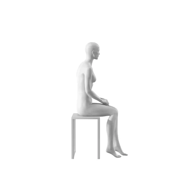 OUTREACH female figure OUTF004 matt white, sitting