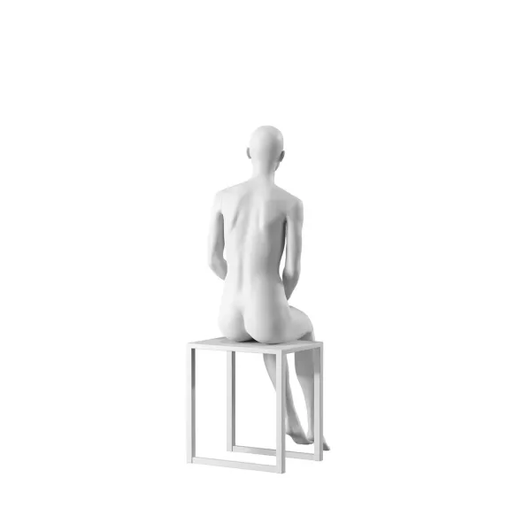 OUTREACH female figure OUTF004 matt white, sitting