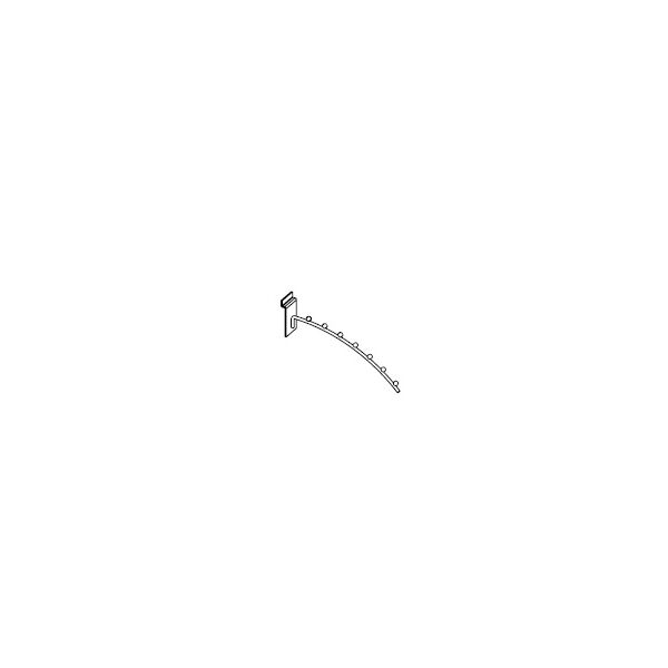 HI RETAIL Schräg-Arm, für Lamellenwand, verchromt, mit 7 Kugeln, L. 36cm, DGAPFZ7