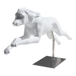 Decorative hunting dog G13, matt white incl. stand (on pre-order)