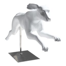 Decorative hunting dog G13, matt white incl. stand (on pre-order)