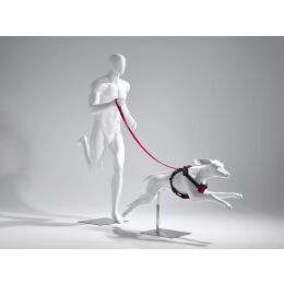 Decorative hunting dog G13, matt white incl. stand (on pre-order)