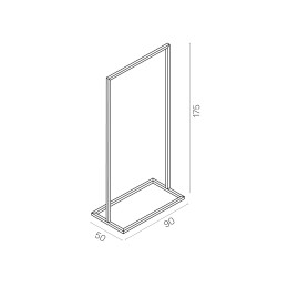 SMART clothes rack SMA03-90175_BL black matt