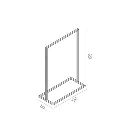 SMART Kleiderständer SMA03-120155_BL, Schwarz