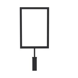 SMART information sign DIN A5 for clothes rack, black