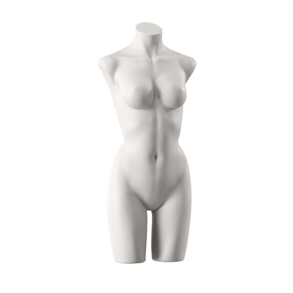 SENSUAL Unterwäschen-Torso, Dame mit C-Cup, SENF002 matt-weiß