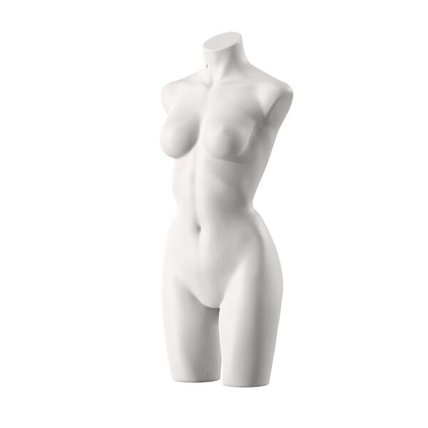 SENSUAL Unterwäschen-Torso, Dame mit C-Cup, SENF002 matt-weiß