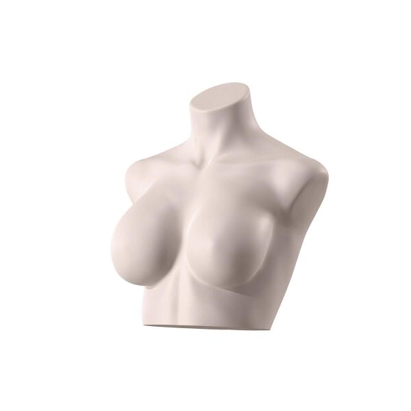 SENSUAL Unterwäschen-Torso, Dame kurz mit D-Cup, SENF003 hautfarbig
