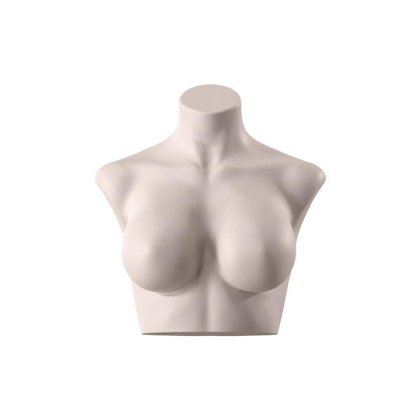SENSUAL Unterwäschen-Torso, Dame kurz mit D-Cup, SENF003 hautfarbig