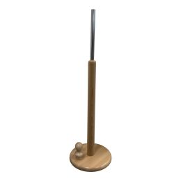 BASIC Schneiderpuppe Herr aus PU Schaum, EU 50 (M)  mit Überzug schwarz und Holz-Rundfuß hellbraun