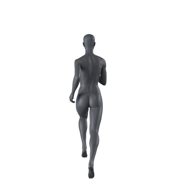 Top-Sports F004 Damen-Schaufensterfigur, Running, inkl. Standplatte mit Rückendorn, Graphitgrau RAL 7024