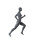 Top-Sports F004 Damen-Schaufensterfigur, Running, inkl. Standplatte mit Rückendorn, Graphitgrau RAL 7024