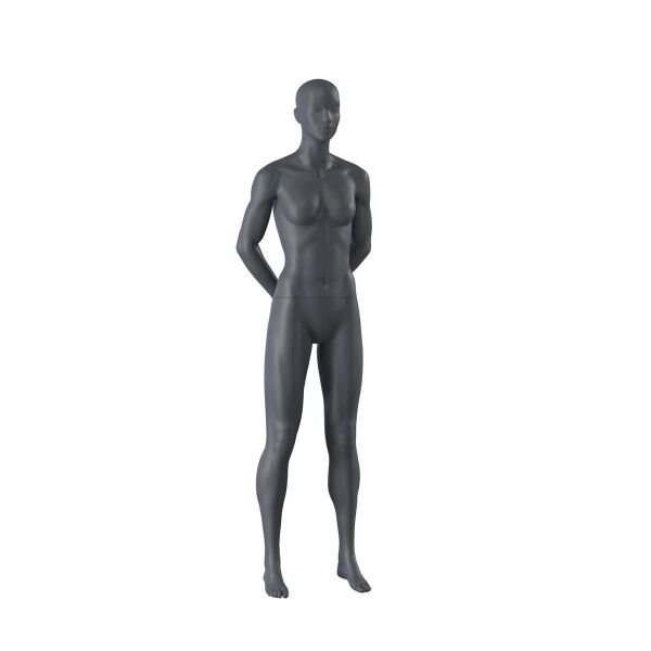 Top-Sports F015 Damen-Schaufensterfigur, Sport, inkl. Standplatte mit Rückendorn, Graphitgrau RAL 7024