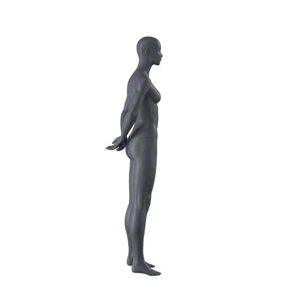 Top-Sports F015 Damen-Schaufensterfigur, Sport, inkl. Standplatte mit Rückendorn, Graphitgrau RAL 7024
