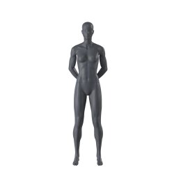 Top-Sports F015 Damen-Schaufensterfigur, Sport, inkl. Standplatte mit Rückendorn, Graphitgrau RAL 7024