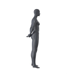 Top-Sports F015 Damen-Schaufensterfigur, Sport, inkl. Standplatte mit Rückendorn, Graphitgrau RAL 7024