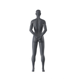 Top-Sports F015 Damen-Schaufensterfigur, Sport, inkl. Standplatte mit Rückendorn, Graphitgrau RAL 7024