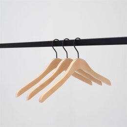 RAW BEECH Kleiderbügel braun, Haken schwarz, L41cm, HTS41_RAW_BL
