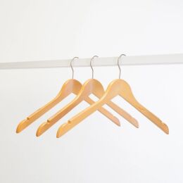 NATURAL LOTUS Kleiderbügel antirutsch, L41cm, Haken...