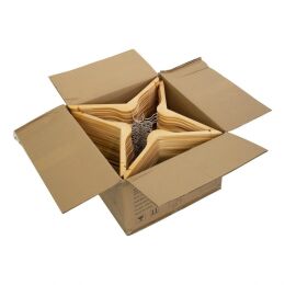 NATURAL LOTUS Kleiderbügel antirutsch, L41cm, Haken vernickelt, HTAS41_NAT_N