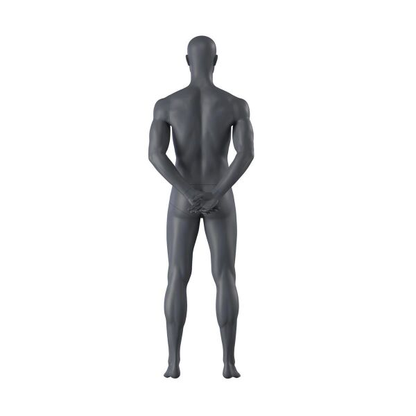 Top-Sports M310 Herren-Schaufensterfigur, Sport, inkl. Standplatte mit Wadendorn, Graphitgrau RAL 7024