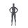 Top-Sports F013 Damen-Schaufensterfigur, Sport, inkl. Standplatte mit Wadendorn, Graphitgrau RAL 7024