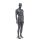 SMART Herren-Schaufensterfigur, Anthrazit-Dunkelgrau, mit runder Glasbodenplatte und Wadendorn, SMH1-MG