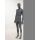 SMART Herren-Schaufensterfigur, Anthrazit-Dunkelgrau, mit runder Glasbodenplatte und Wadendorn, SMH1-MG