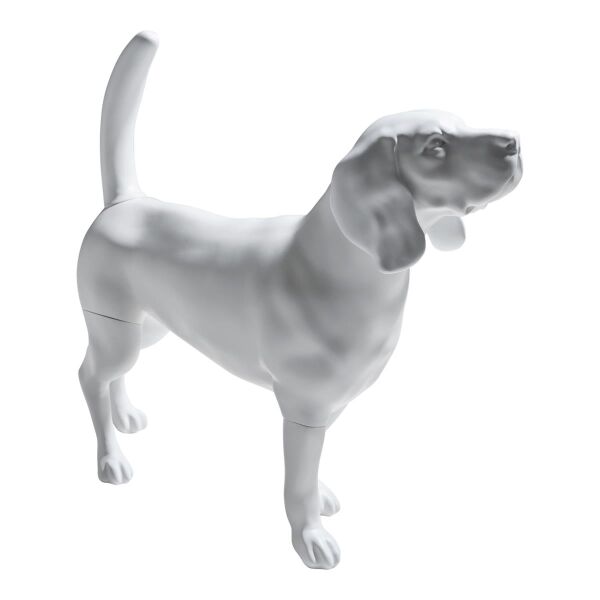 Deko-Hund Beagle BG1-W, stehend matt-weiß