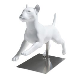Deko-Hund Bullterrier G14-W, stehend matt-weiß,...